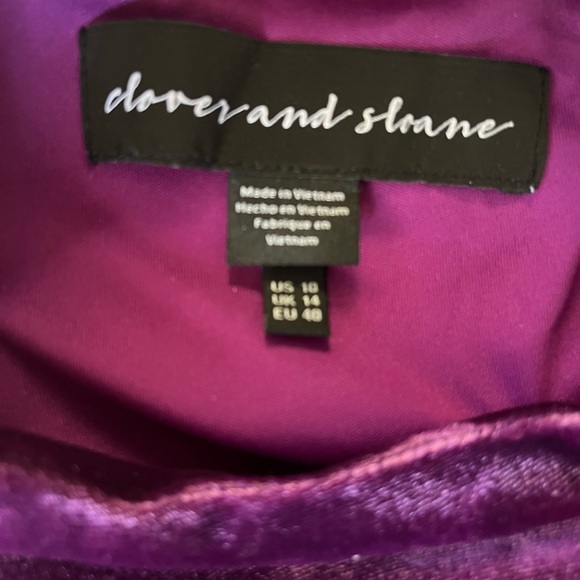 Purple velvet dress from clover and sloane . - Picture 1 of 3